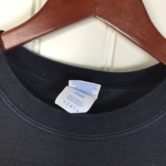 Dolly Pardon Crew Neck Sweatshirt in Black Size Large. - Picture 6 of 6